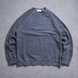 BLDWN Cropped Boxy Crewneck Sweatshirt Mens Large Blank Long Sleeve Minimalist